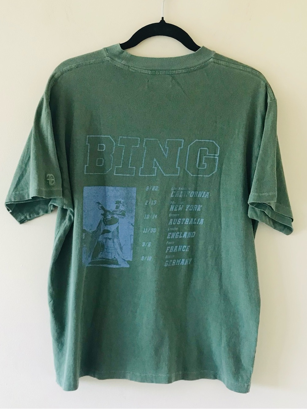 Anine Bing Ashton Bing Live Tee Shirt in Green - Picture 13 of 16